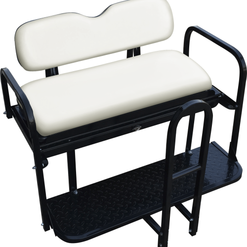 SGC NOMAD Golf Cart Rear Flip Seat Kit | Yamaha G29/Drive Pure White